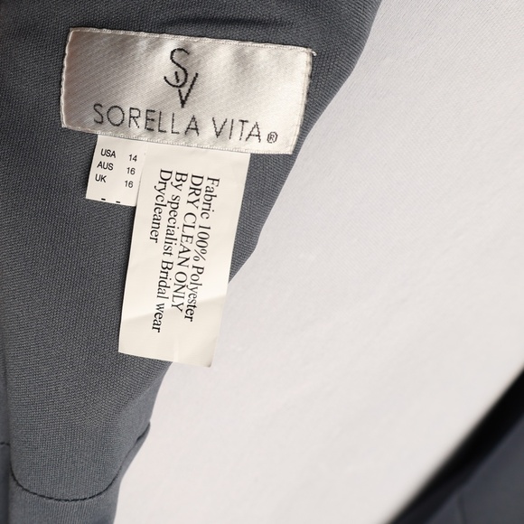 Sorella Vita 9536 Elegant Gown Blue Dress Sz 14 (sz 10-12) - Picture 13 of 16